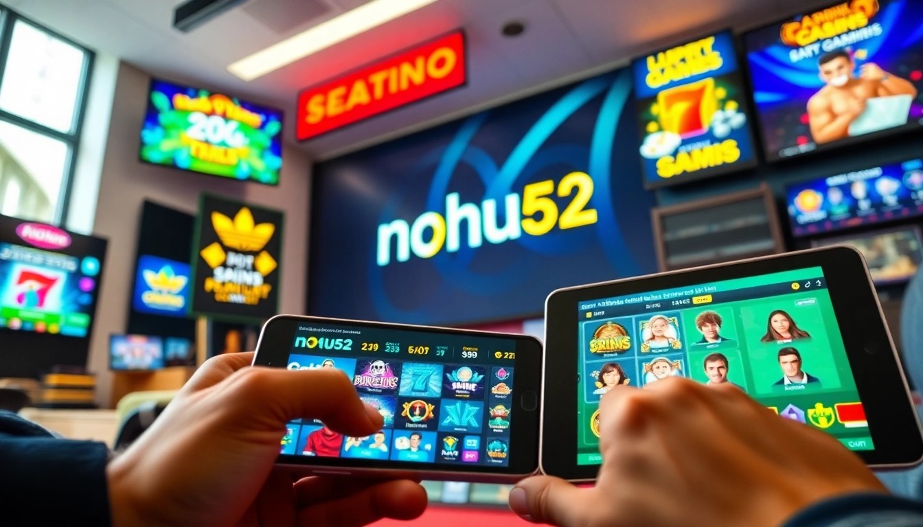 Nohu52 online gaming platform showcasing diverse games and vibrant interface for engaging user experience.