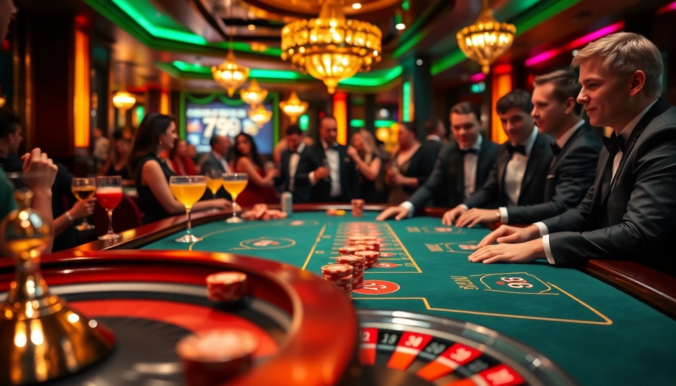 Experience thrilling wins at 789 win casino with vibrant gaming tables and excited players.
