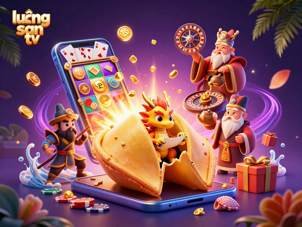 Spin and win with lương sơn tv's golden fortune cookie, dynamic gambling adventure!