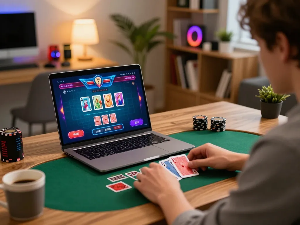 Engage in thrilling online blackjack at 789win, showcasing an interactive gaming experience at home.