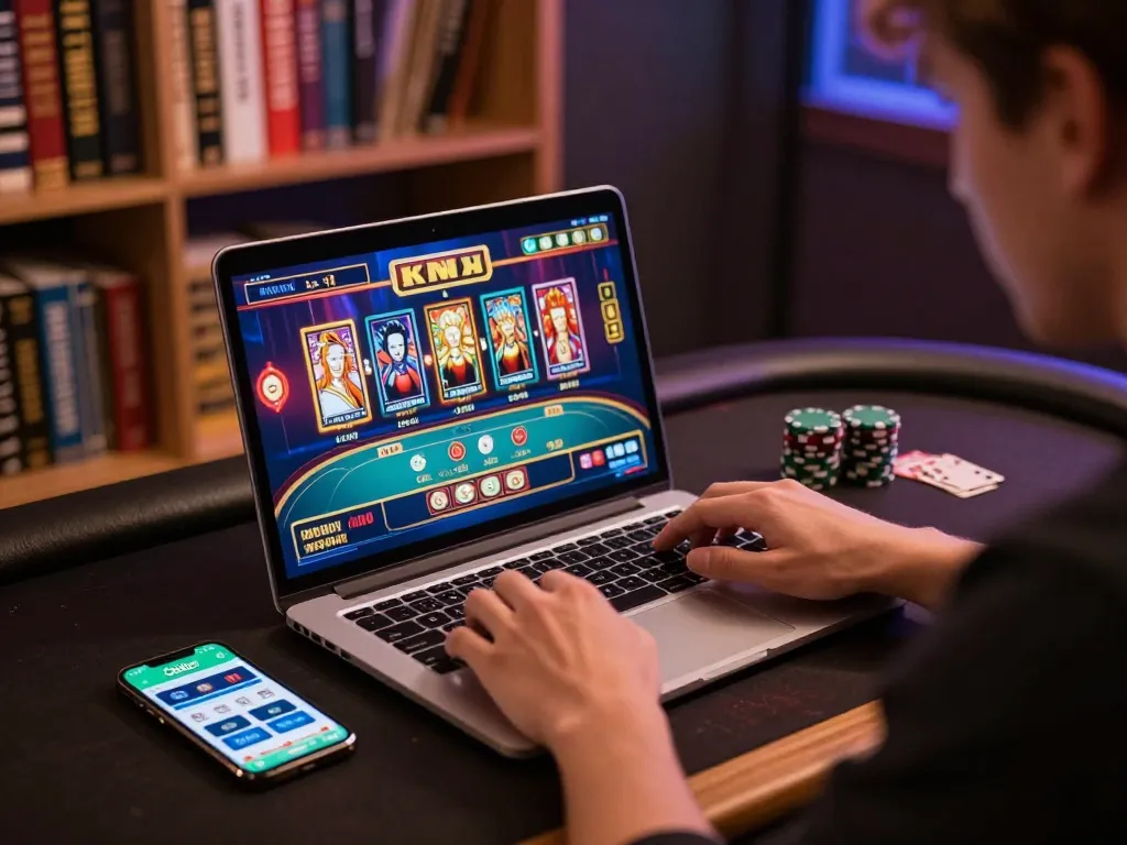 Engaging with the Oxbet platform for an immersive online casino gaming experience.
