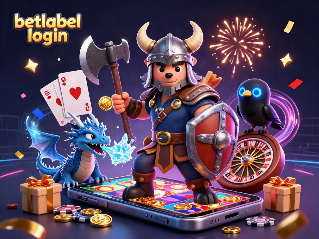 Join the excitement with BetLabel login for immersive gameplay featuring golden coins and vibrant slot games.
