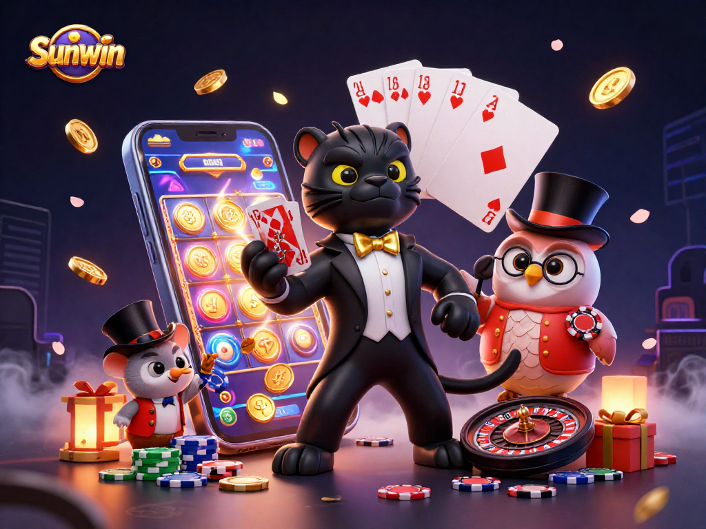 Sunwin offers an exciting casino experience with stylish characters and vibrant games.