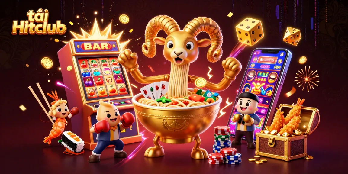 Experience the thrill of tải Hitclub with vibrant characters, jackpots, and casino elements in a dynamic scene.