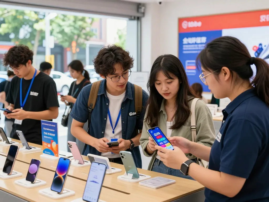 Explore the Go 99 mobile promo with a couple engaging in an urban store.