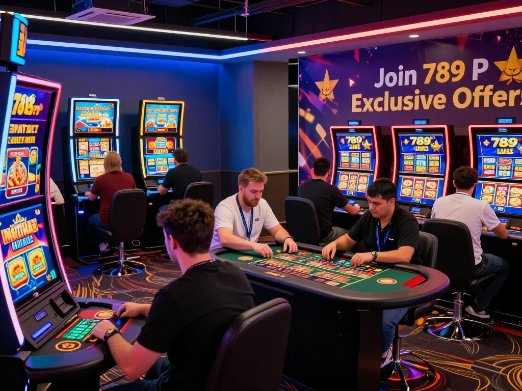 Engaged players enjoying games at 789 P's online gambling platform with vibrant visuals and excitement.