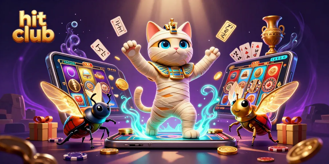 Experience the excitement of Hit Club with vibrant casino scenes and animated characters.