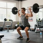 Fit athlete training with weights at Steroide Boutique for strength and fitness.